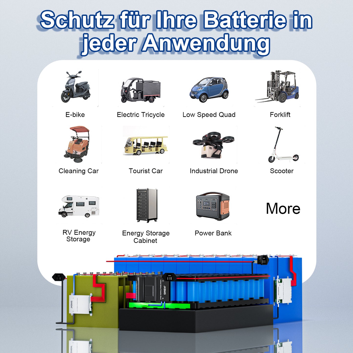 JKBMS Smart BMS 4S-8S 12V-24V 300A 2A Active Balance Build-in Bluetooth with Heat CAN RS485 PCB Battery Protection Board for LiFePO4 Li-ion LTO Battery Pack (JK-B2A8S30P-HC)