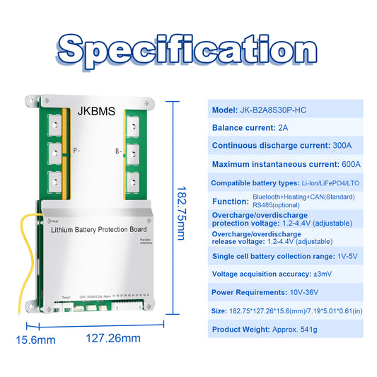 JKBMS JK-B2A24S30P-HC Dimensions & Parameter Chart