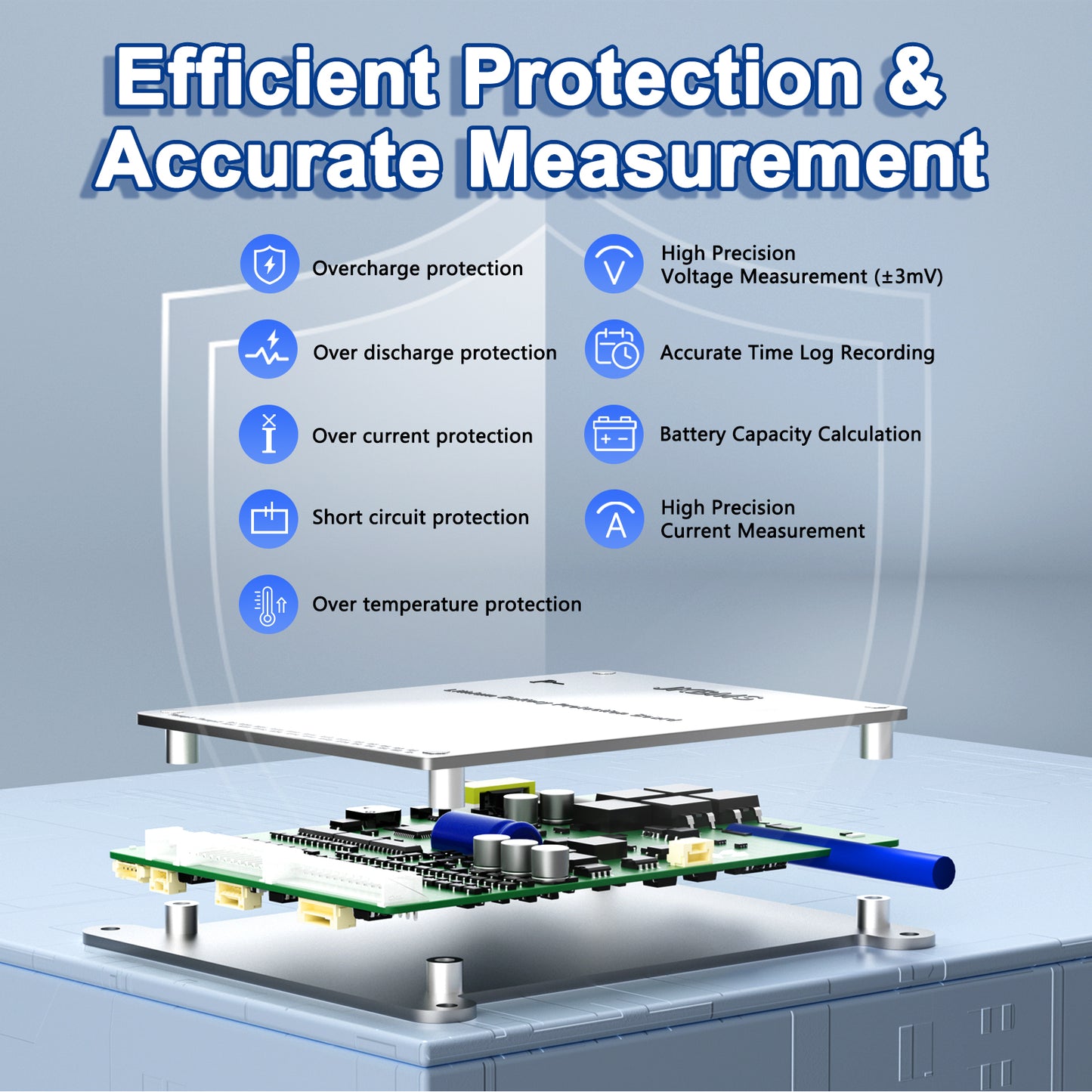 JKBMS Smart BMS 8S-17S 40A 0.4A Active Balance Built-in Bluetooth with RS485 PCB Battery Protection Board Li-ion LiFePO4 LTO Lithium Battery Pack (JK-BD4A17S4P)