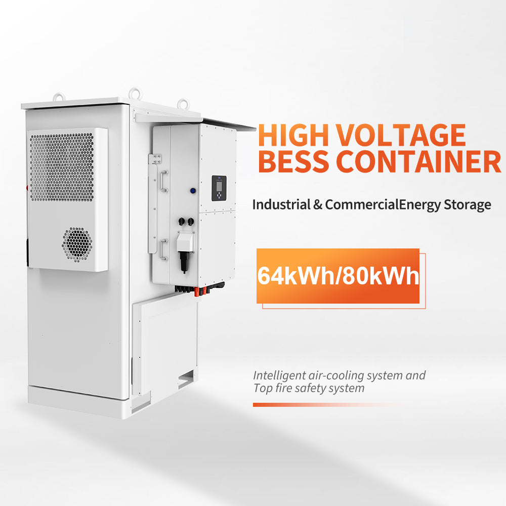 JKBMS ESS C&I BESS tout-en-un | 64 kWh / 80 kWh refroidi par air | LiFePO4 204,8 V | Onduleur 30 kW/40 kW | Hybride / Hors réseau / Sur réseau
