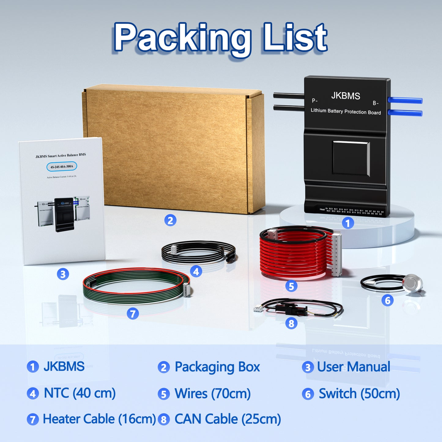 JKBMS JK-B2A24S20P-HC | 200A Smart BMS for Cold-Climate ESS & Solar PV | 8S-24S LiFePO4 Li-ion | 2A Active Balance + Heating + CAN