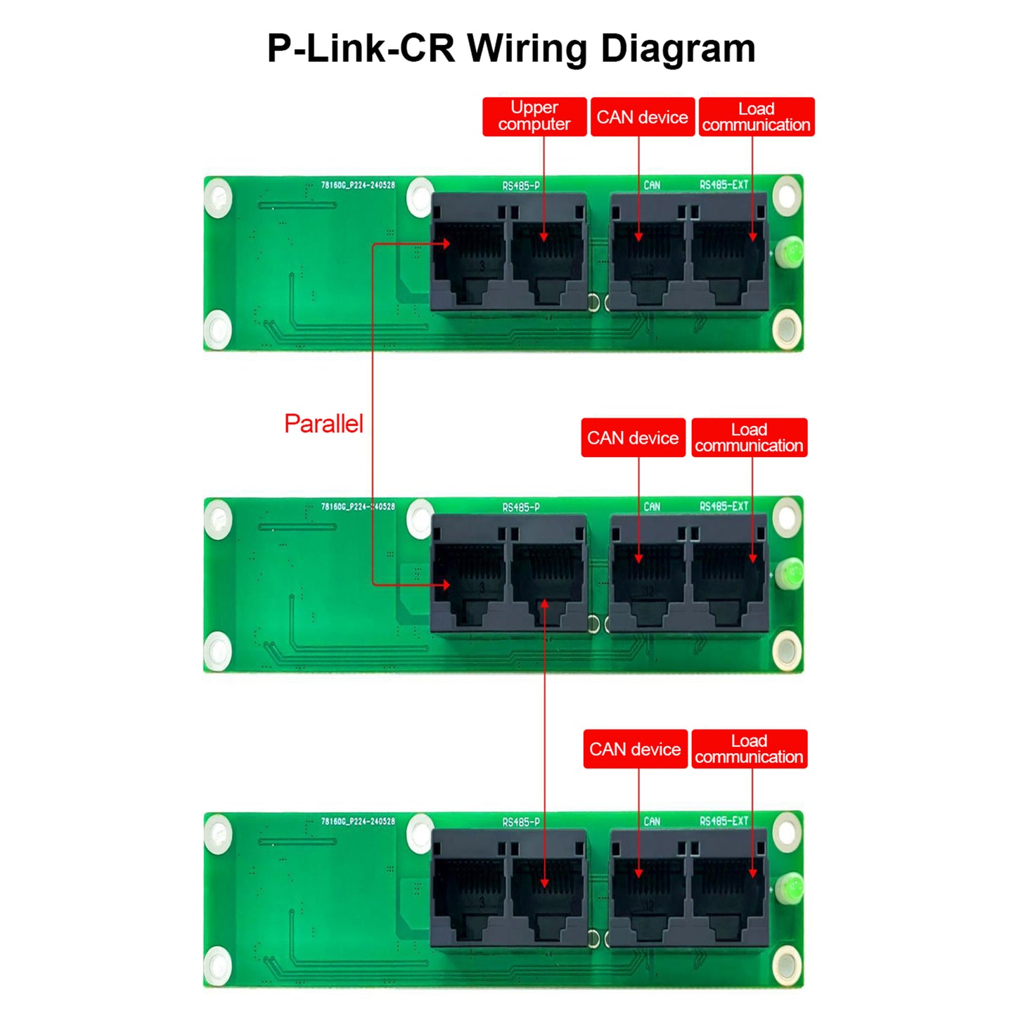 JKBMS P-Link-CR-V2.0 Communication Interface Board for Smart BMS Expansion and Parallel Connection