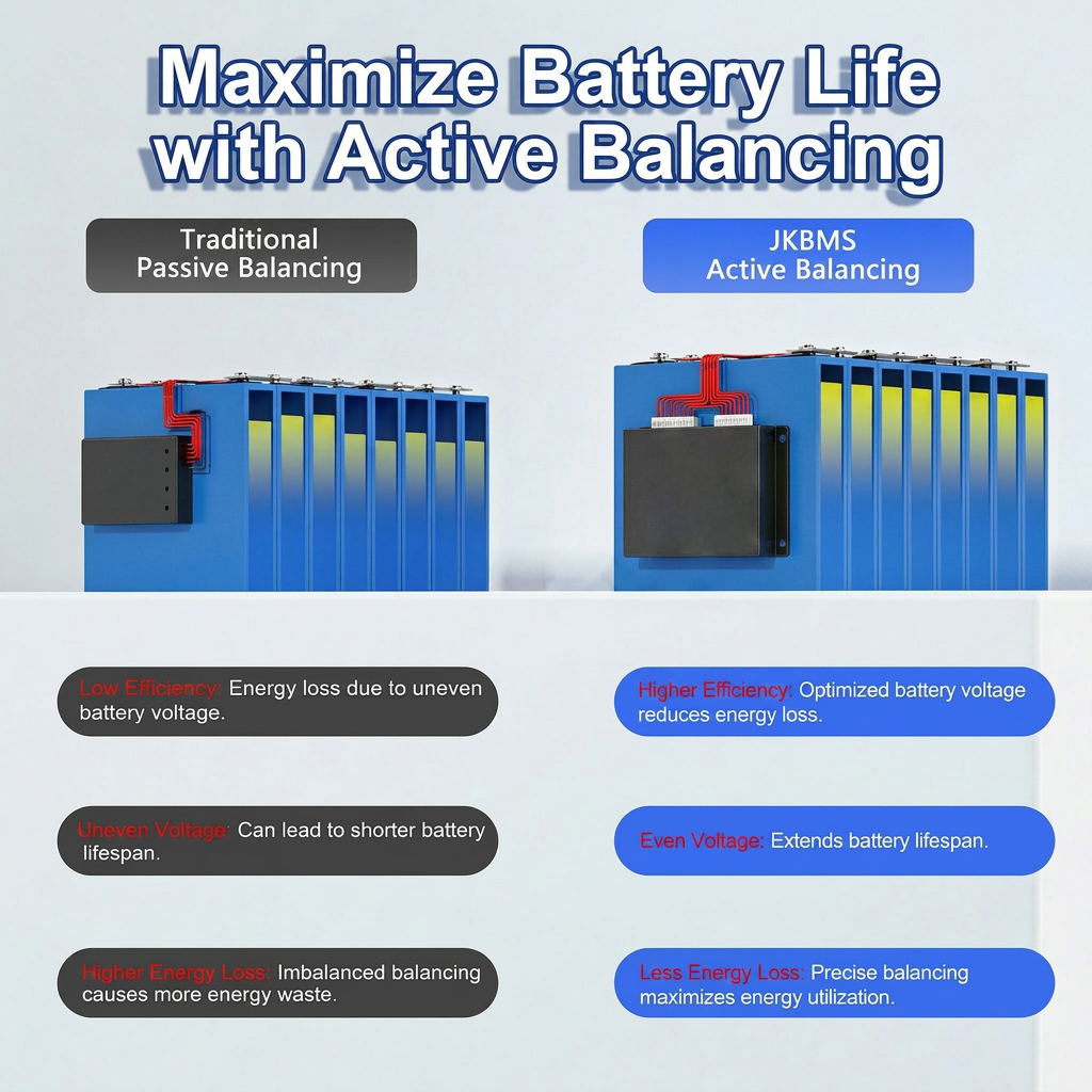 JKBMS Active Balancer JK-B2A8S — 2A 2~8S Battery Equalizer
