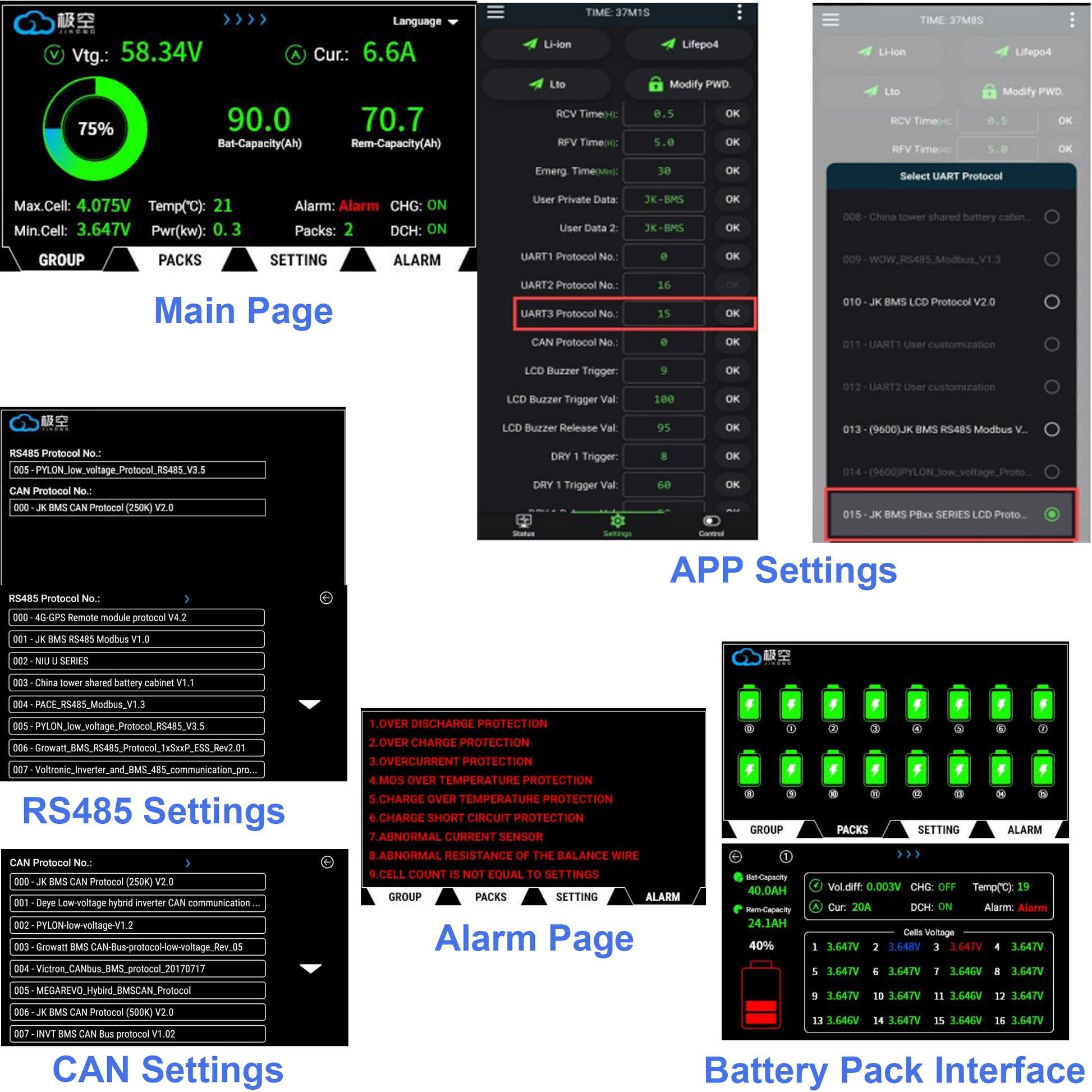 JKBMS LCD-7.0-TTL-P Packaging & overall settings